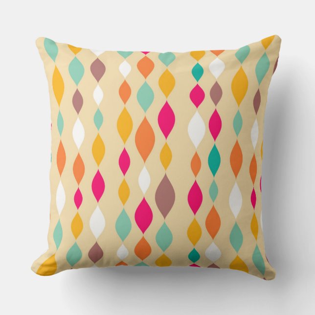 Retro style abstract pattern cushion (Front)