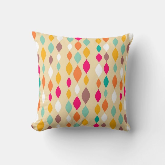 Retro style abstract pattern cushion (Front)