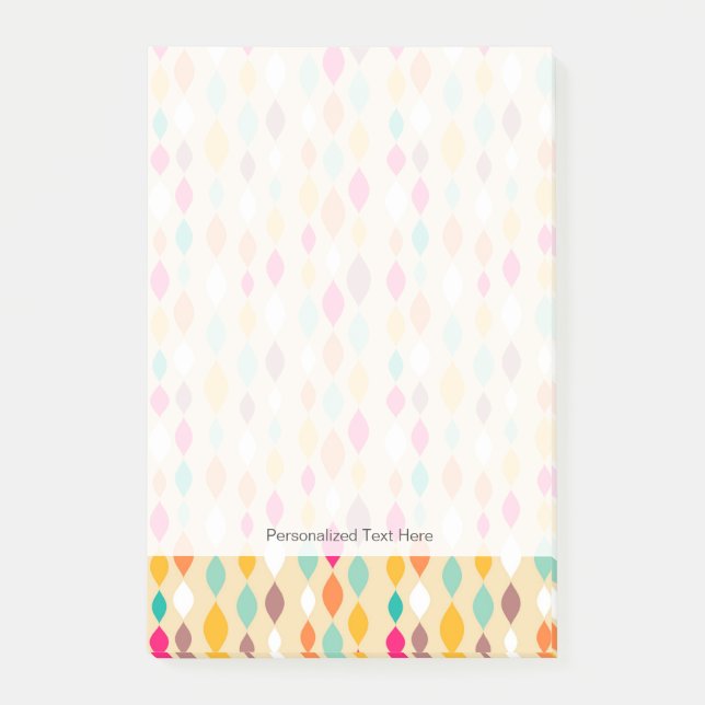 Retro style abstract pattern post-it notes (Front)