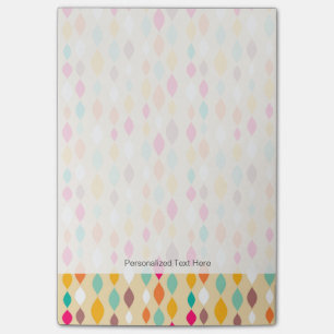 Retro style abstract pattern post-it notes