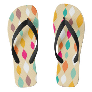 Retro style abstract pattern thongs