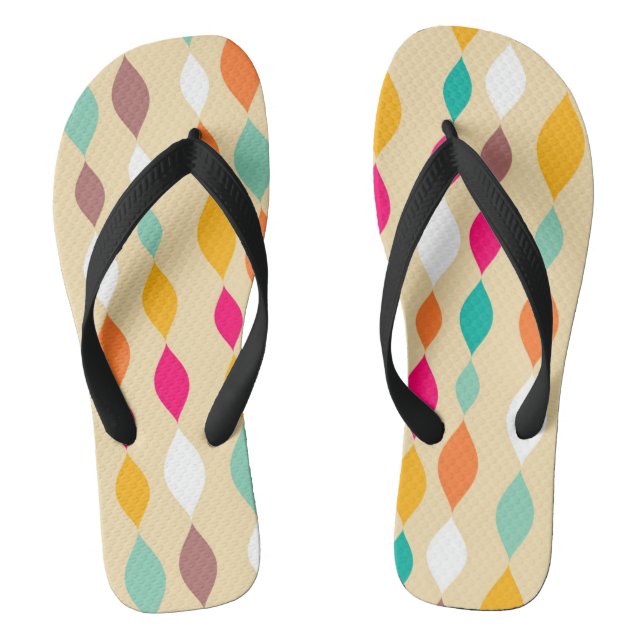 Retro style abstract pattern thongs (Footbed)