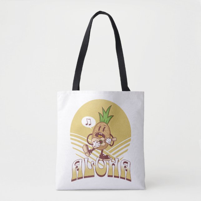 Retro style "Aloha" text design  Tote Bag (Front)