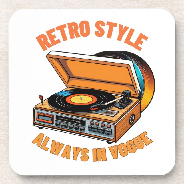 Retro Style, always in Vogue Coaster (Front)