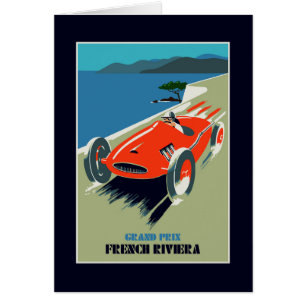 Retro style auto Grand Prix Rivièra