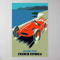 Retro style auto Grand Prix Rivièra