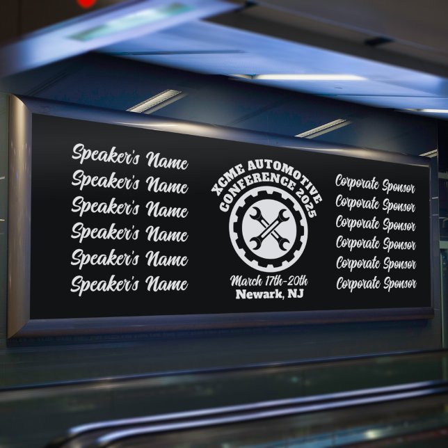 Retro-Style Automotive Conference Banner (Creator Uploaded)