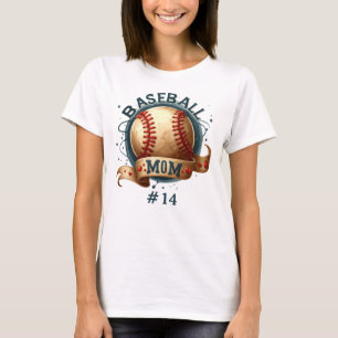 Retro Style Baseball Mum Personalised T-Shirt