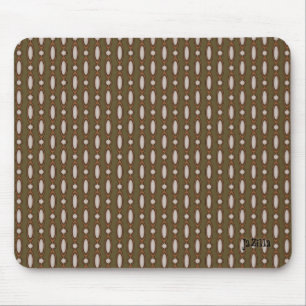 Retro Style Beaded Curtain Khaki Mouse Pad