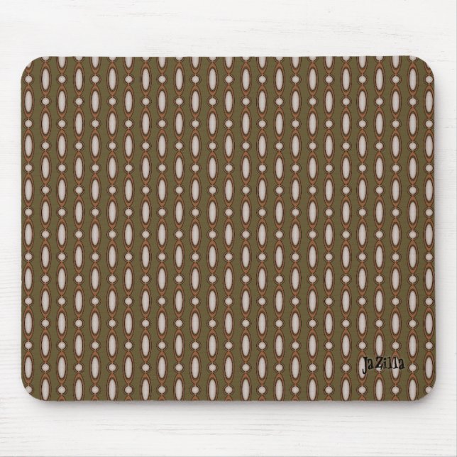 Retro Style Beaded Curtain Khaki Mouse Pad (Front)
