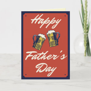 Retro Style Beers Happy Father's Day Card