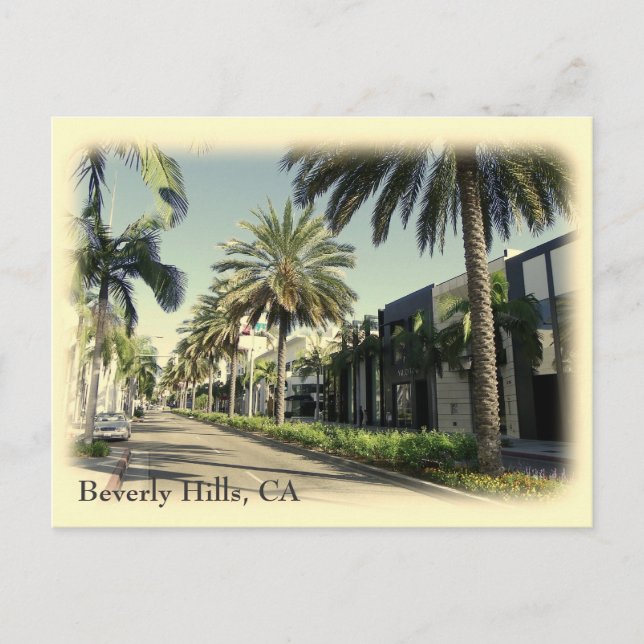 Retro Style Beverly Hills Postcard! Postcard (Front)