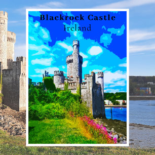Retro Style Blackrock Castle, Cork Ireland Postcard