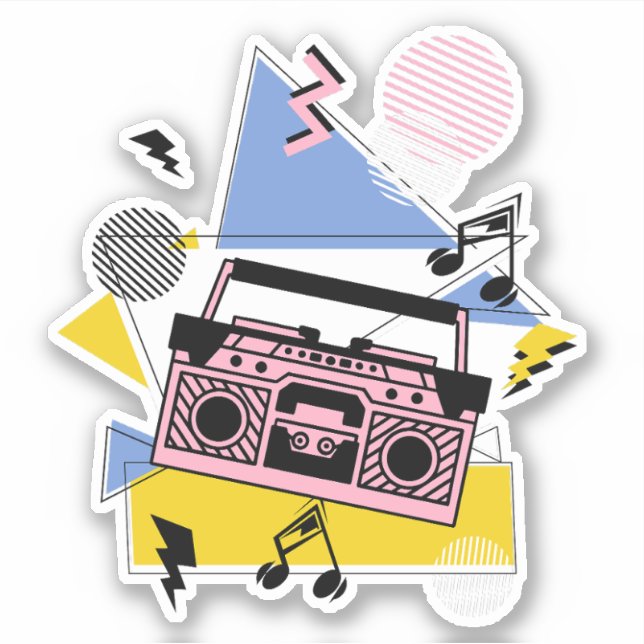Retro style boombox design (Front)