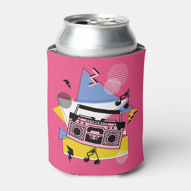 Retro style boombox design can cooler (Can Front)