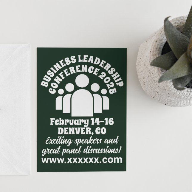 Retro-Style Business Leadership Conference Invitation (Creator Uploaded)