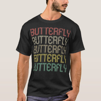 Retro Style Butterfly Swimming 4 T-Shirt