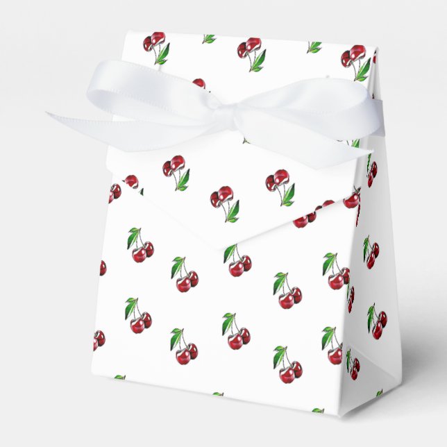 Retro Style Cherries Candy Box (Front Side)