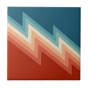 Retro style chevron pattern ceramic tile