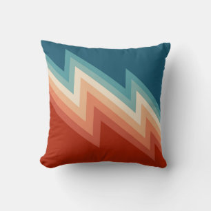 Retro style chevron pattern cushion