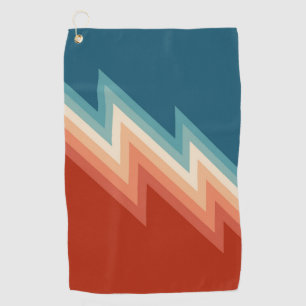 Retro style chevron pattern golf towel