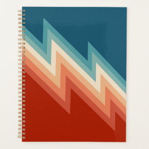 Retro style chevron pattern planner