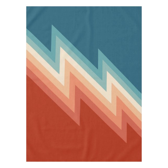 Retro style chevron pattern tablecloth (Front)