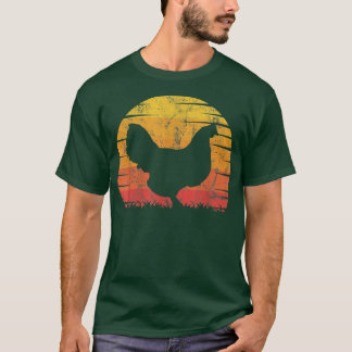 Retro Style Chicken Lover Funny Farmer Vintage Far T-Shirt