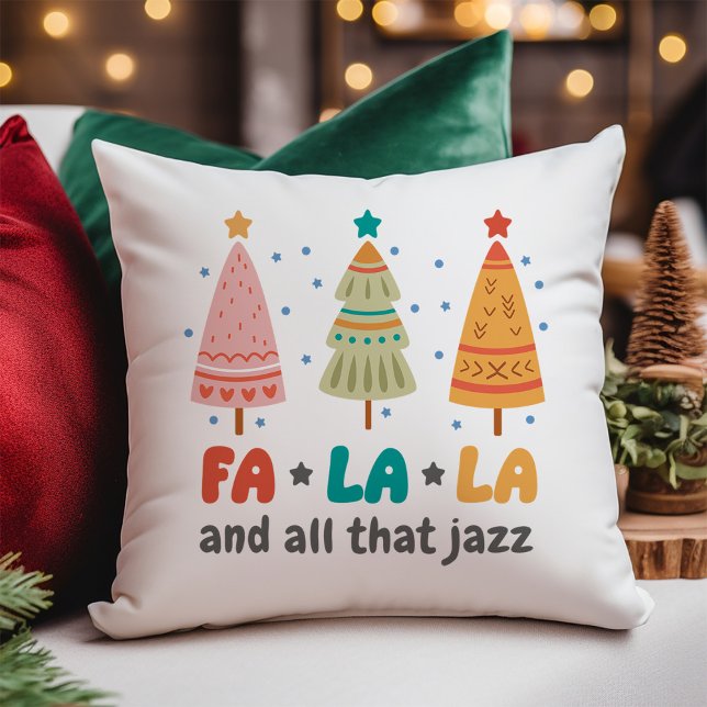 Retro Style Christmas Trees Customisable Cushion (Creator Uploaded)