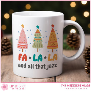 Retro Style Christmas Trees Holiday Coffee Mug