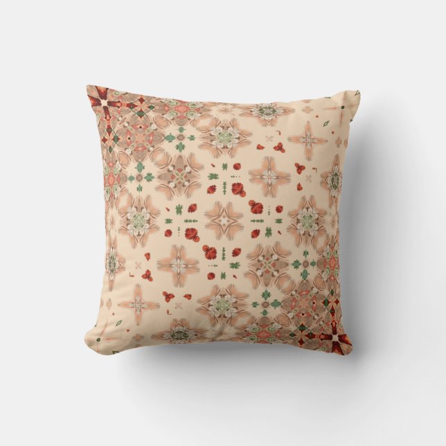 Retro Style Cross Weave Geographic Pattern Cushion (Front)
