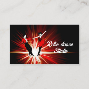 Retro Style Dance Studio Business Card