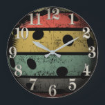 Retro Style Distressed Pickleball Art Large Clock<br><div class="desc">This Retro Style Distressed Pickleball Art clock is great for anyone who loves to play pickle ball and get together to dink around with all their pickler friends.</div>