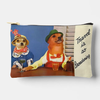 Retro Style Dog Travel Toiletry Bag
