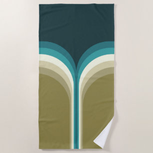 Retro style double arch decoration beach towel