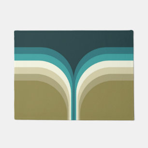 Retro style double arch decoration doormat