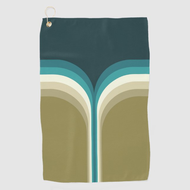 Retro style double arch decoration golf towel (Front)