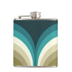 Retro style double arch decoration hip flask