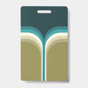 Retro style double arch decoration ID badge