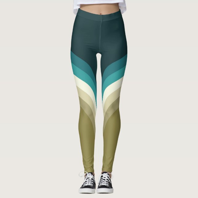 Retro style double arch decoration leggings (Front)