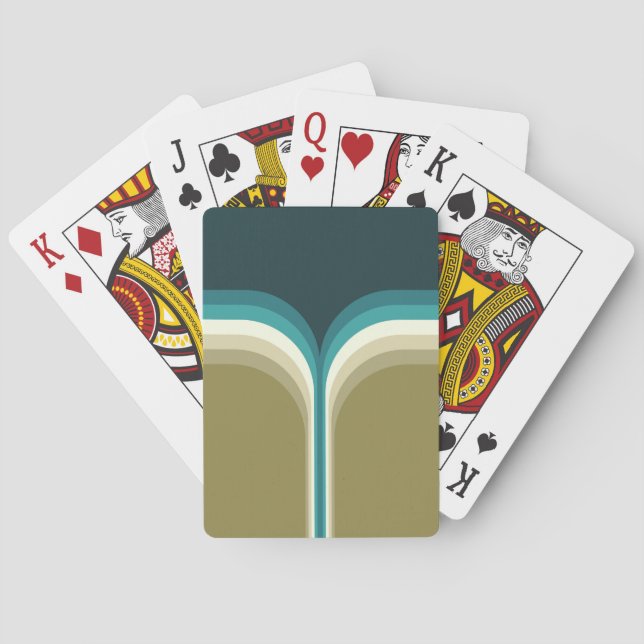 Retro style double arch decoration playing cards (Back)