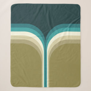 Retro style double arch decoration sherpa blanket