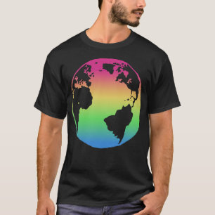 Retro Style Earth Globe Drawing T-Shirt