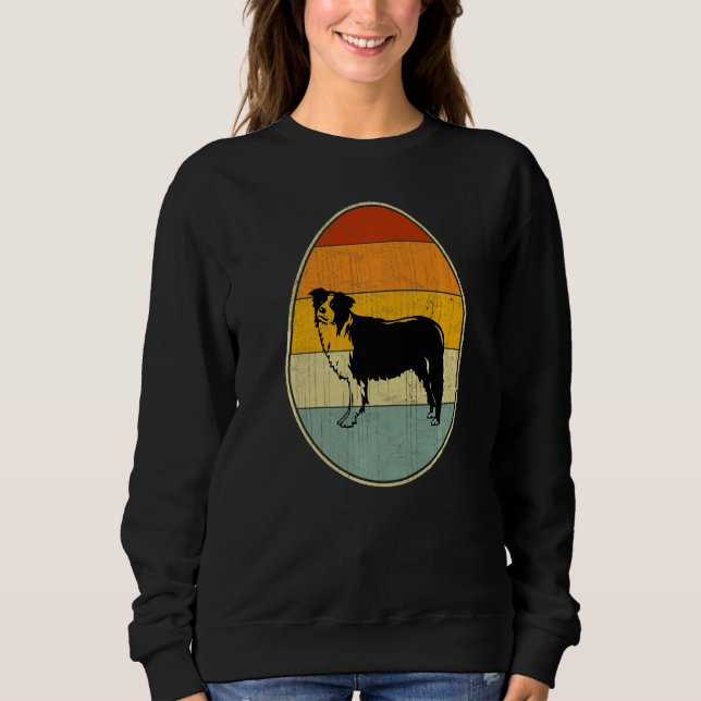 Retro Style Easter Egg Graphic Easter Day Border C Sweatshirt (Front)