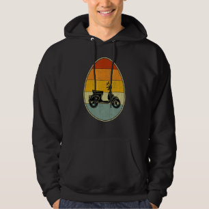 Retro Style Easter Egg Graphic  Easter Day Scooter Hoodie