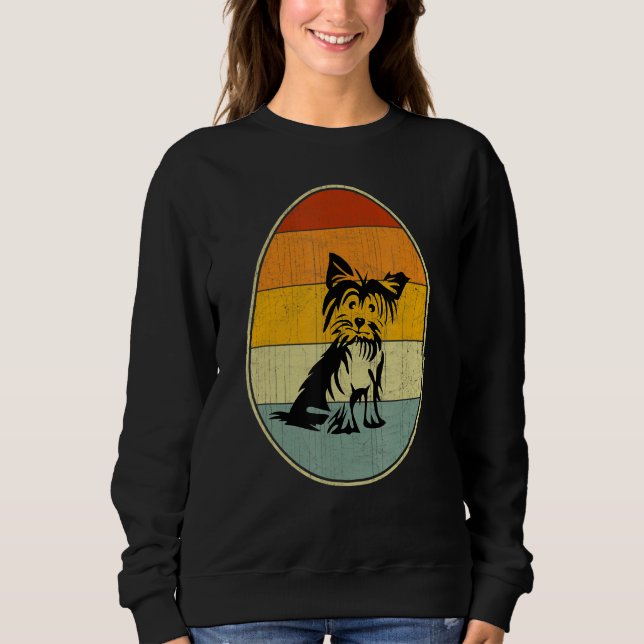 Retro Style Easter Egg Graphic Easter Day Yorkshir Sweatshirt (Front)