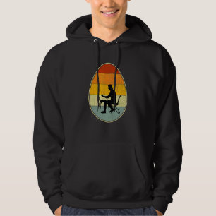 Retro Style Easter Egg Graphic Funny Easter Day Ar Hoodie