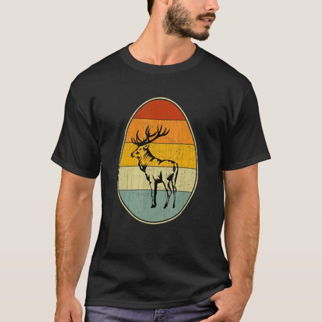 Retro Style Easter Egg Graphic Funny Easter Day El T-Shirt (Front)