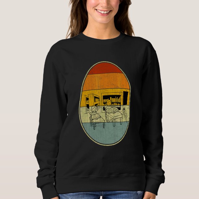 Retro Style Easter Egg Graphic Funny Easter Day Li Sweatshirt (Front)