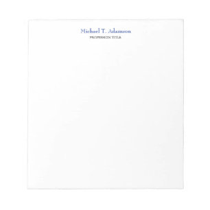 Retro Style Elegant Plain Simple White Notepad